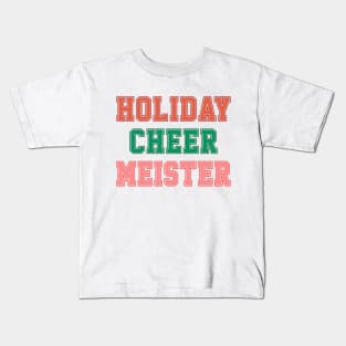 Holiday cheer meister varsity design Kids T-Shirt